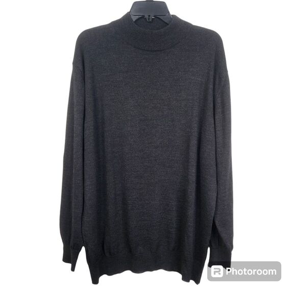 Gionfriddo Mens Long Sleeve Mock Neck Wool Acrylic Blend Sweater Size XXL
